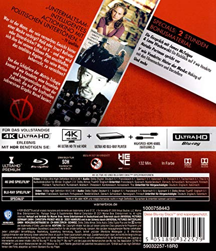 V wie Vendetta – 4K Blu-ray (UHD + Blu-ray Disc)