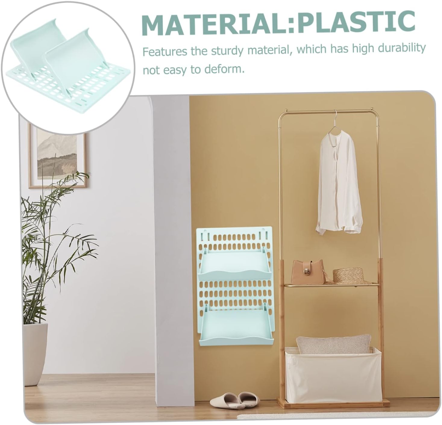 Wall Mounted Multi-Functional Shoe Rack Space Saving Slippers Storage Holder for Entryway and Balcony Easy to Install Adhesive Shoe Organizer