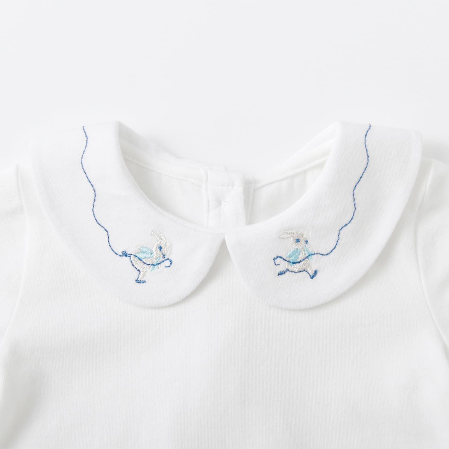 Infant Baby Girls Bodysuit Peter Pan Doll Collar Super Soft Cotton Romper One-Piece Outfit 0-24 Months