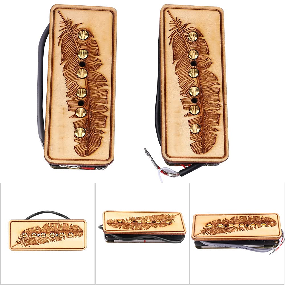 GMB213 Pickup per chitarra elettrica Materiale plastico Design di circuiti elettronici di precisione Pickup al manico a ponte Feather Wood SS per musicisti jazz Uscita tono morbido