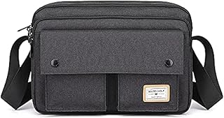 شنطة كروس من جولدن وولف سعة 9 لتر، مصممة للاستخدام اليومي والسفر. تتميز هذه الحقيبة متعددة الاستخدامات باقسام متعددة، بما في ذلك مساحة تخزين رئيسية مناسبة للتابلت مقاس 9.7 انش - GK00075 - اسود