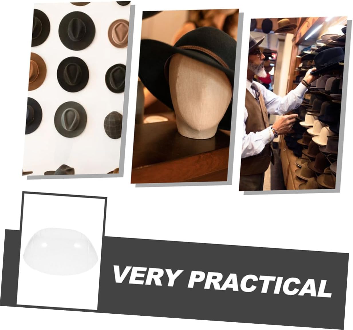 100pcs Cap Inserts for Baseball Caps Plastic Hat Inner Support Hat Shaper Liners Half Liner Stays