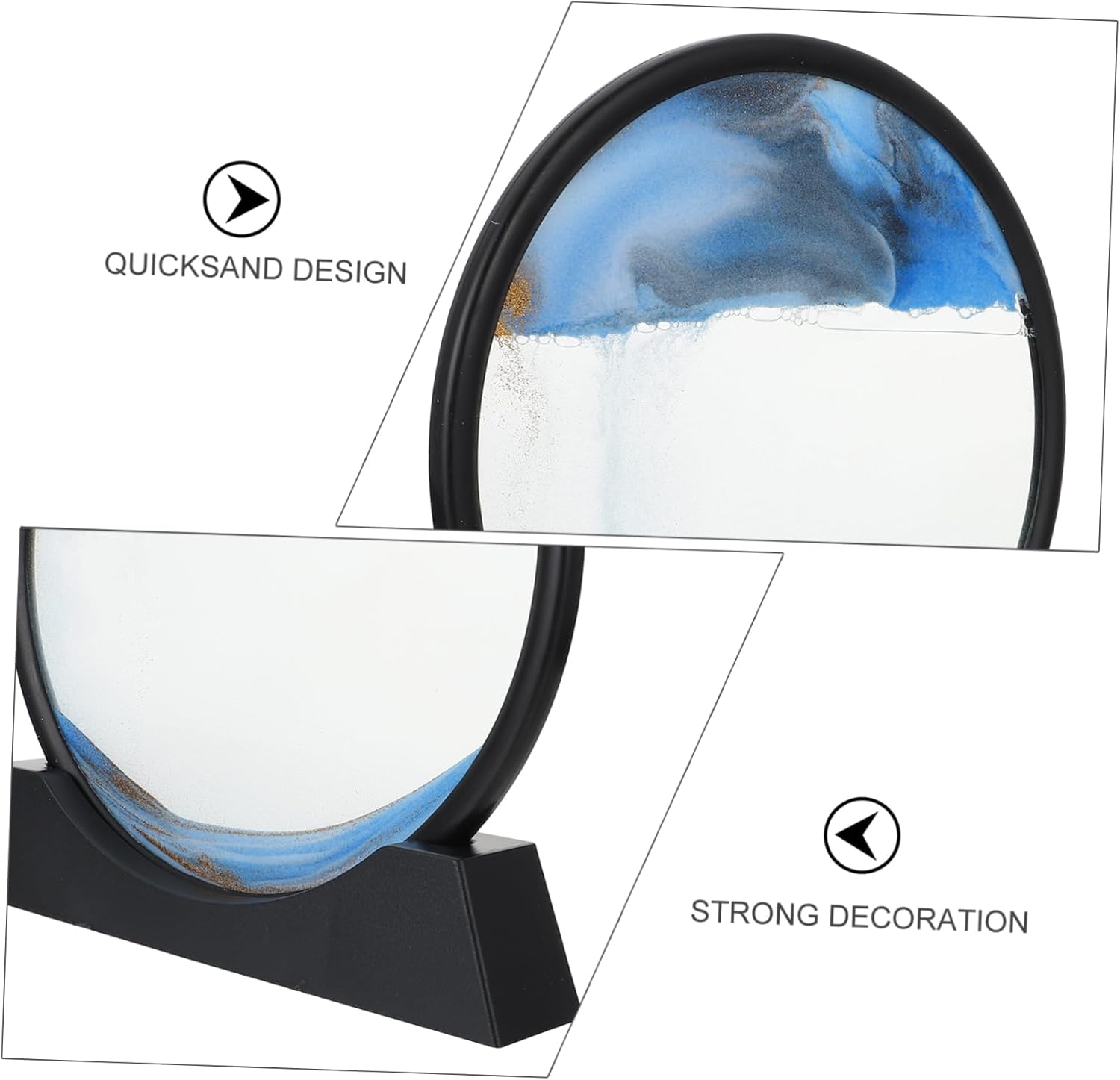 FAVOMOTO 1pc Quicksand Painting Home Desktop Ornament Chic Living Room Decor for Relaxation and Calm Year and Housewarming