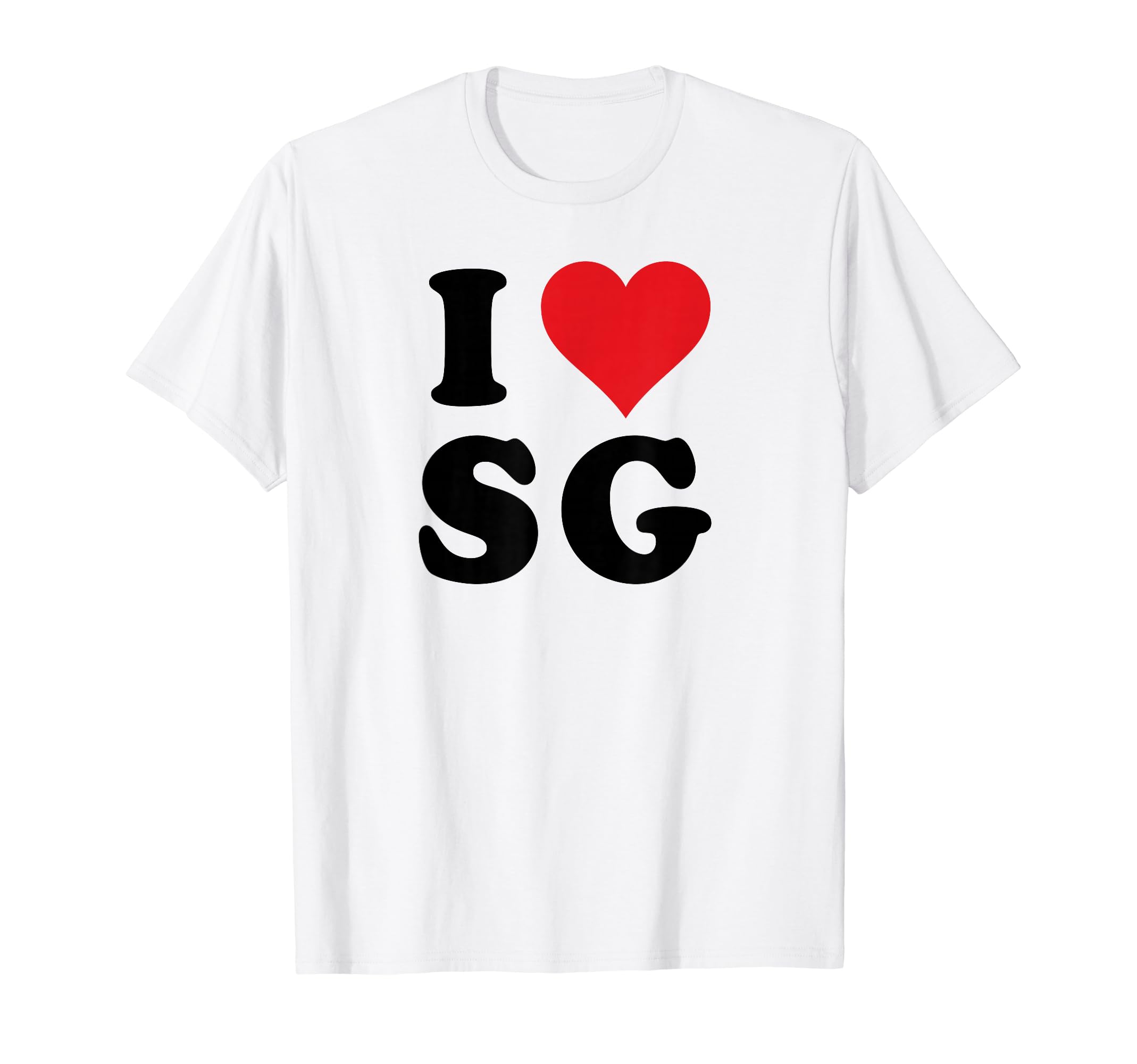 Amazon | I Heart SG イニシャル I Love S.G. 姓 S G Tシャツ | T