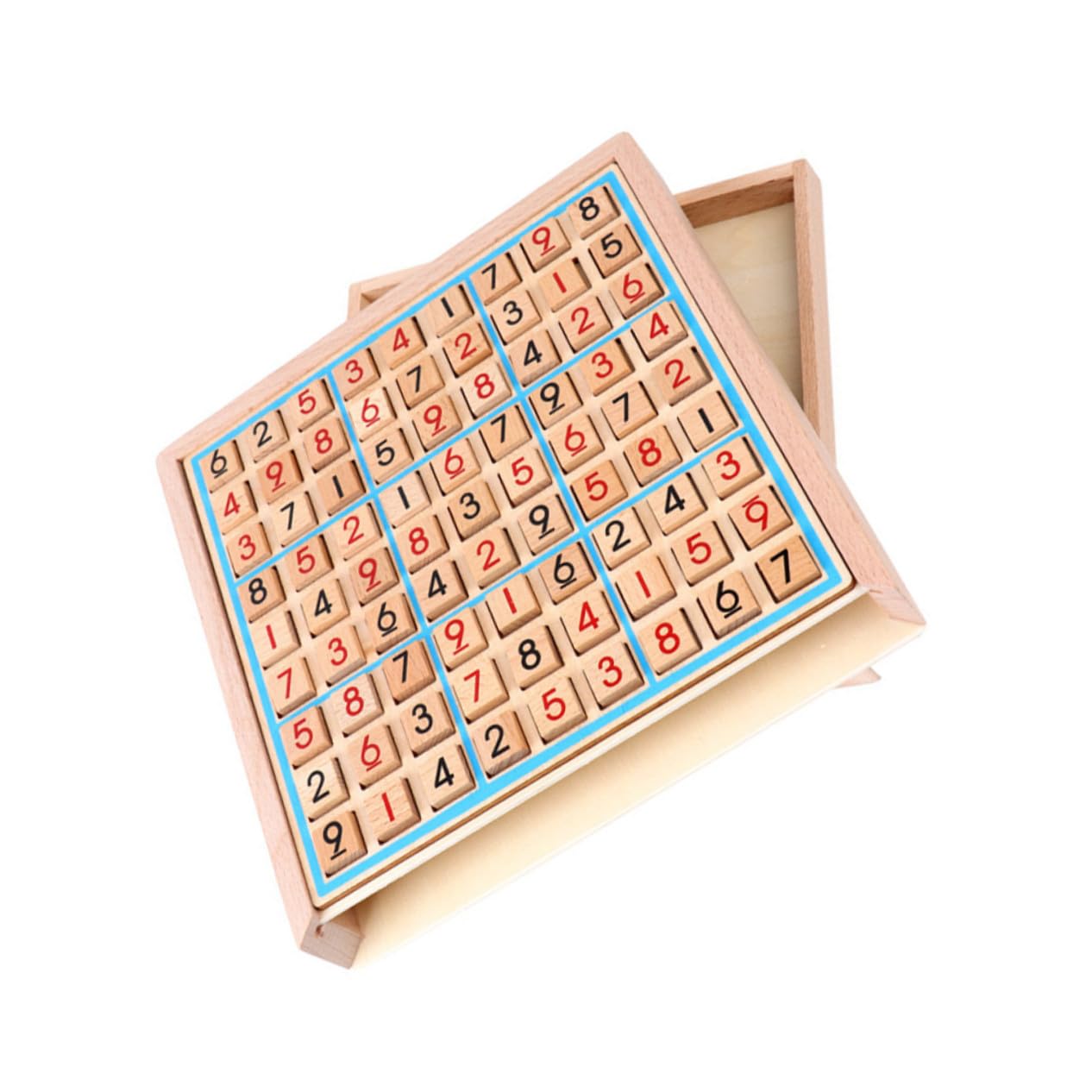 Jeu de Sudoku pour Garçon et Filles 9 Grilles en Bois, Format Compact