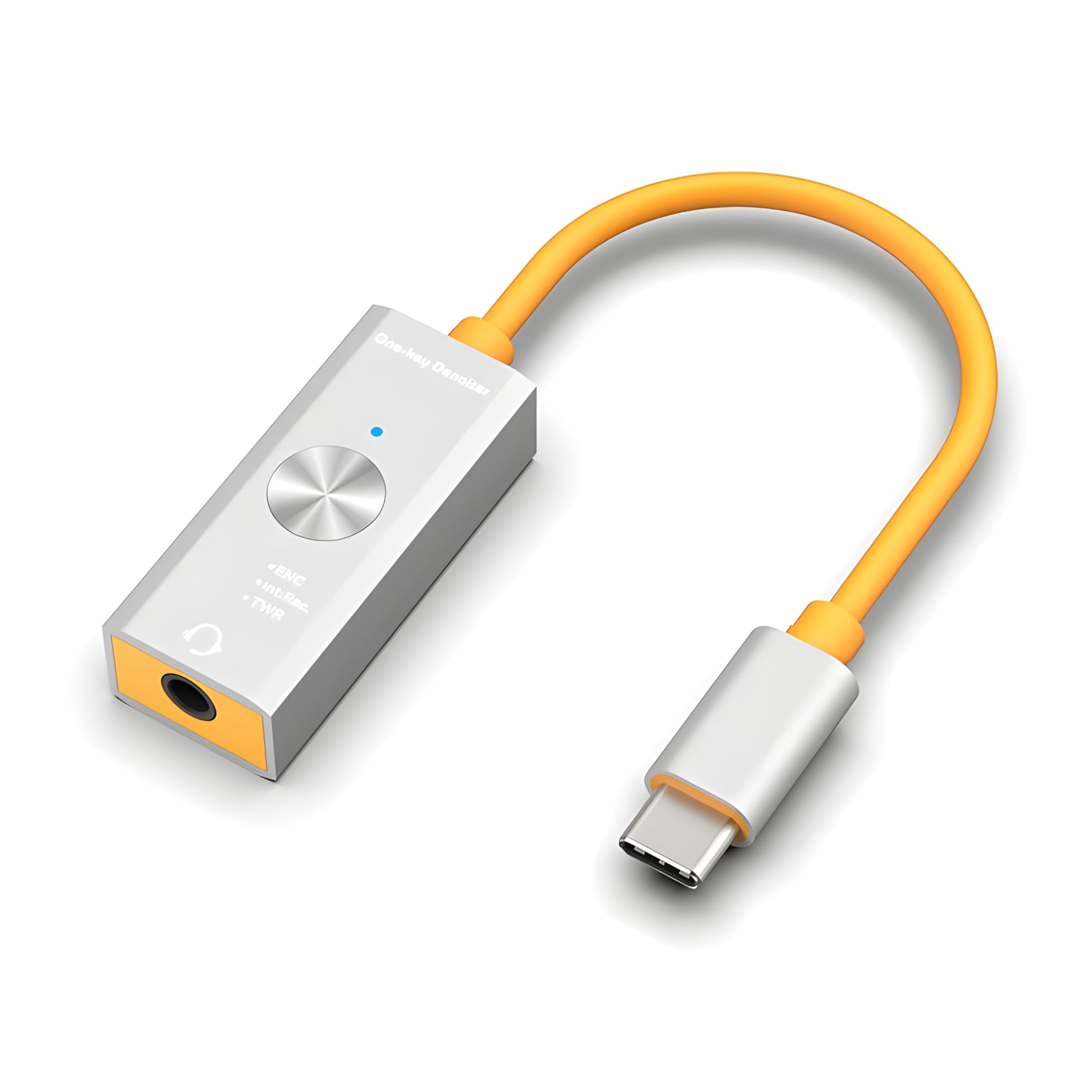Type-C to 3.5mm Noise Cancellation Sound Card | Lossless Internal Recording USB External Audio Adapter | One-Click Noise Reduction DAC for Laptop Mobile PC Streaming Recording-image-45