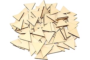 YueTon 100-Pack Unfinished Wood Triangles