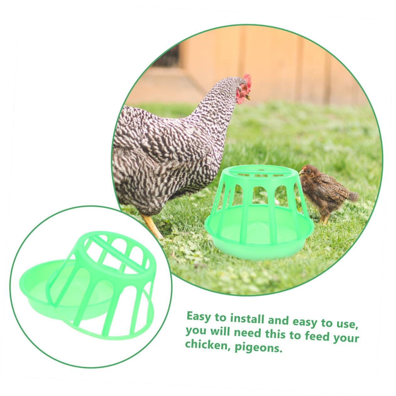2pezzi Mangiatoia Per Pollame Per Alimenti Design Per e Galline Facile Installare e Stabile Allevamenti Domestici
