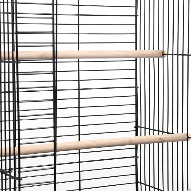 Foto 6 de 8 de Yaheetech Jaula para Pájaros Jaula con Comedero 40 x 40 x 58 cm Negro