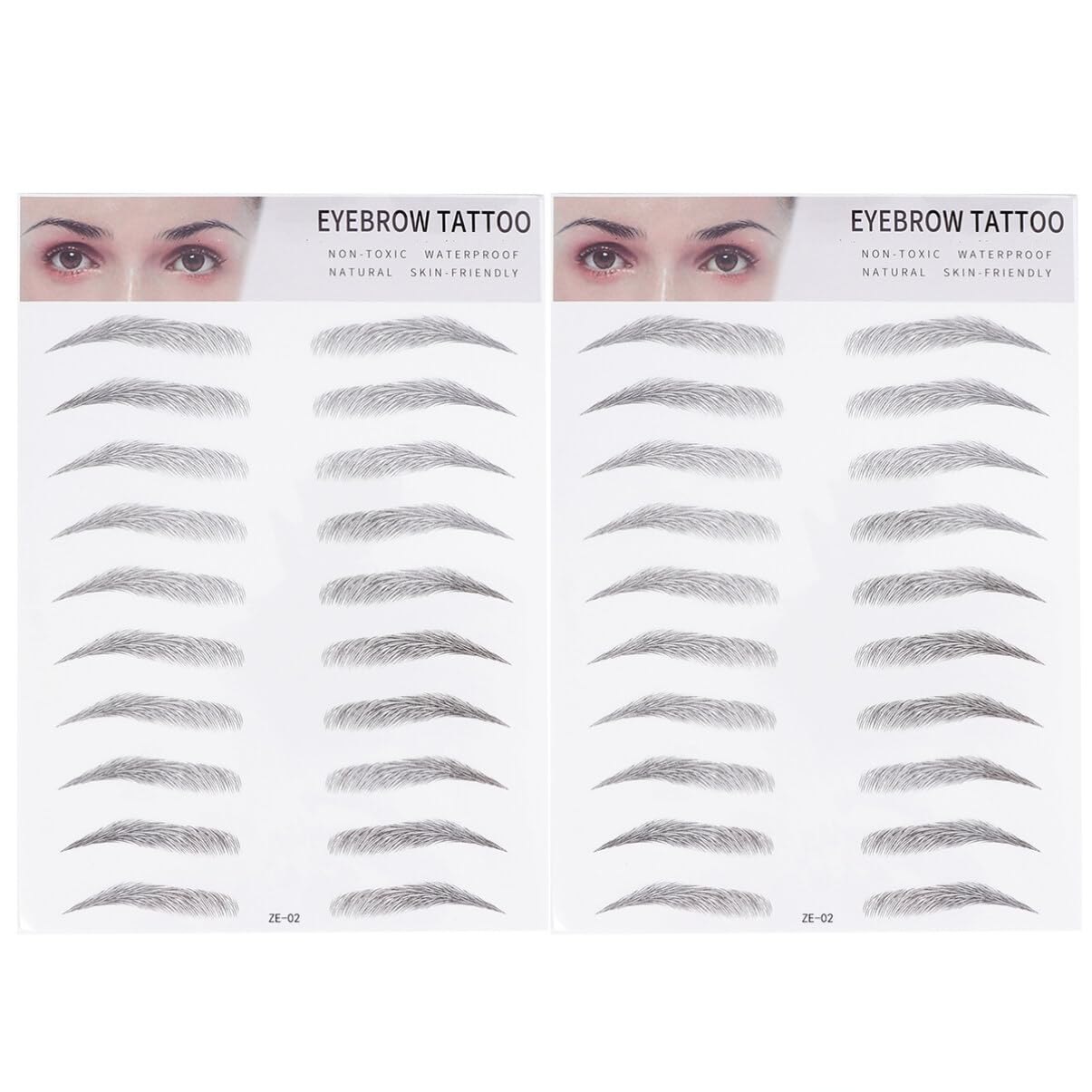 Water Proof Stickers 2- Pack Eyebrow Eyebrow Tool Imitation Eyebrow Eyebrow Transfer Stickers Stickers Posted 3d Stickers
