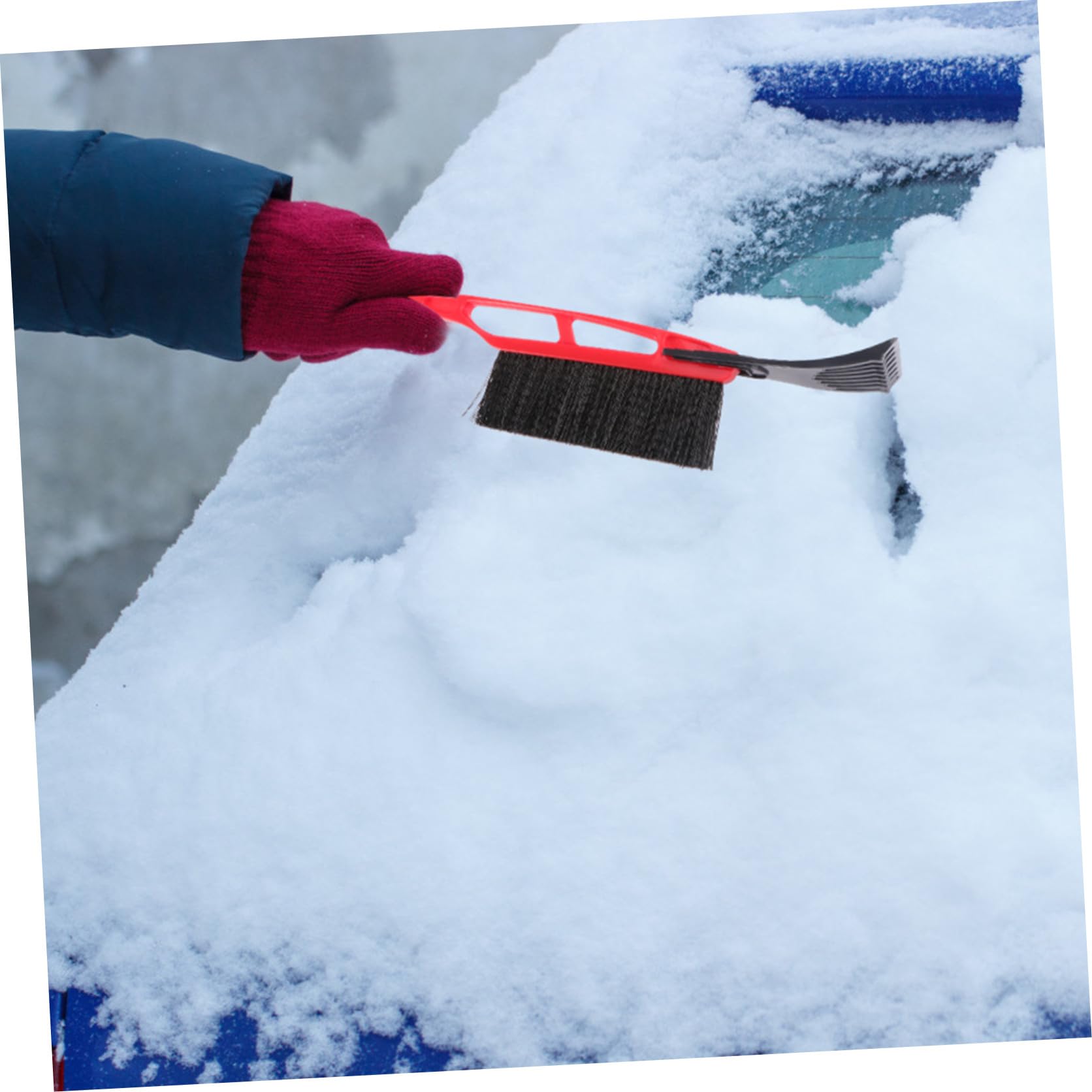 Abaodam Pala da Neve Multifunzionale Pala Spazzaneve Nevicare Ghiaccio per Auto Pale Raschietto per Ghiaccio Raschietto per Auto Pala da Neve sul Tetto Plastica Colore Casuale
