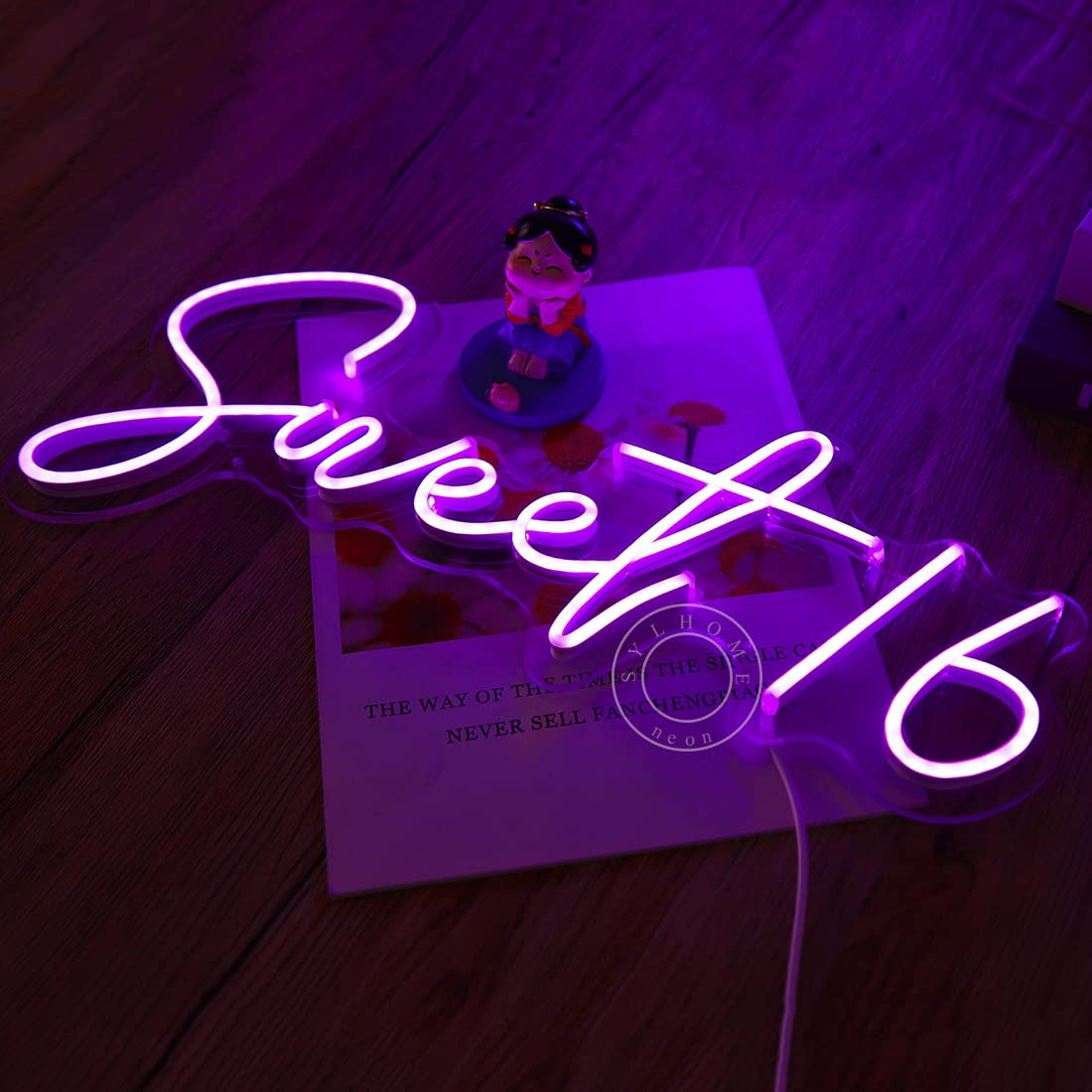 Amazon.co.jp: SYLHOME Sweet 16 LED ネオンライトサイン 17