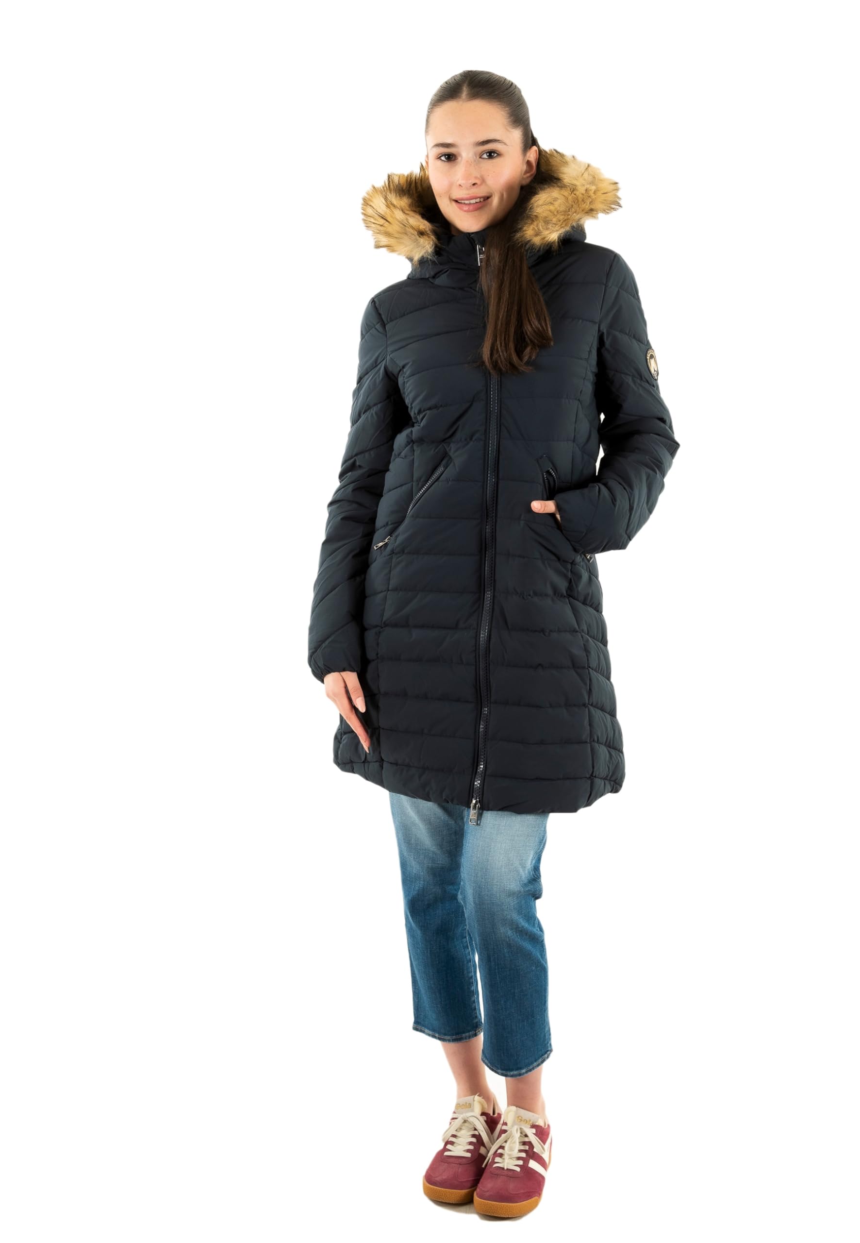 Superdry Women's Blue Fuji Mid Jacket S