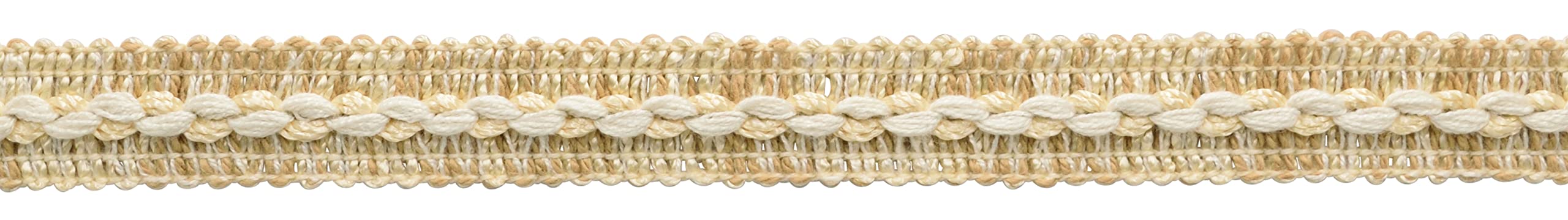 Garniture tricotée 1,5 cm ruban mercerie blanc ivoire beige 4,5 m