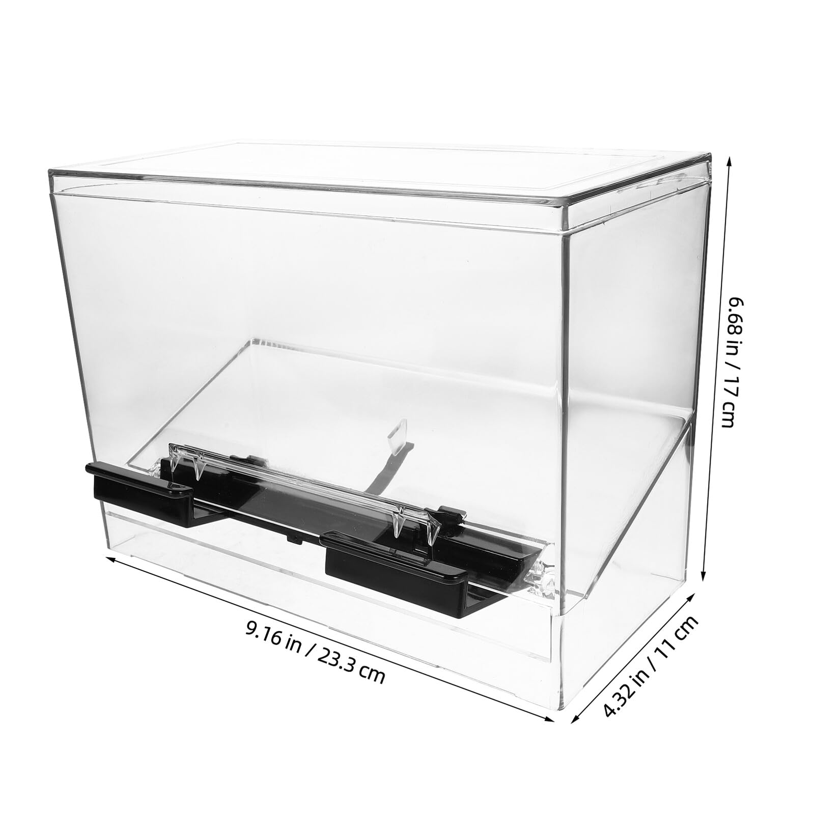 LABRIMP Transparenter Acryl Strohhalmhalter Platzsparender Strohhalmspender und Küchenutensilienhalter für Arbeitsplatte und Schrank Staubgeschützte Aufbewahrungsbox für Kaffeerührstäbchen