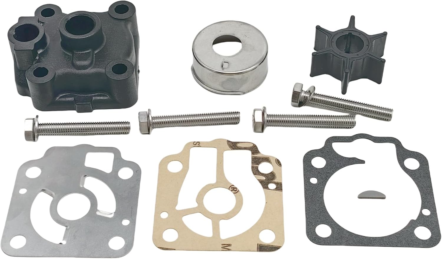 Boat Marine 3T5-87322-3 Water Pump Impeller Kit for Tohatsu Nissan 40 50 HP 4 Stroke TLDI Outboard MD40A MD40B MD40B2 NSD40B MFS40A MD50A MD50B MD50B2 NSD50B MFS50A Motors Replace 3T5-87322-0
