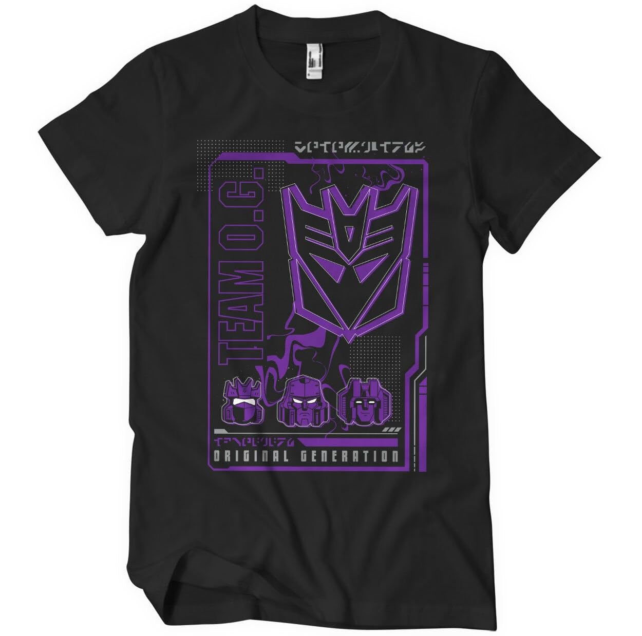 Transformers Men's Black Officially Licensed Decepticon Original Generation T-Shirt (Black), Small