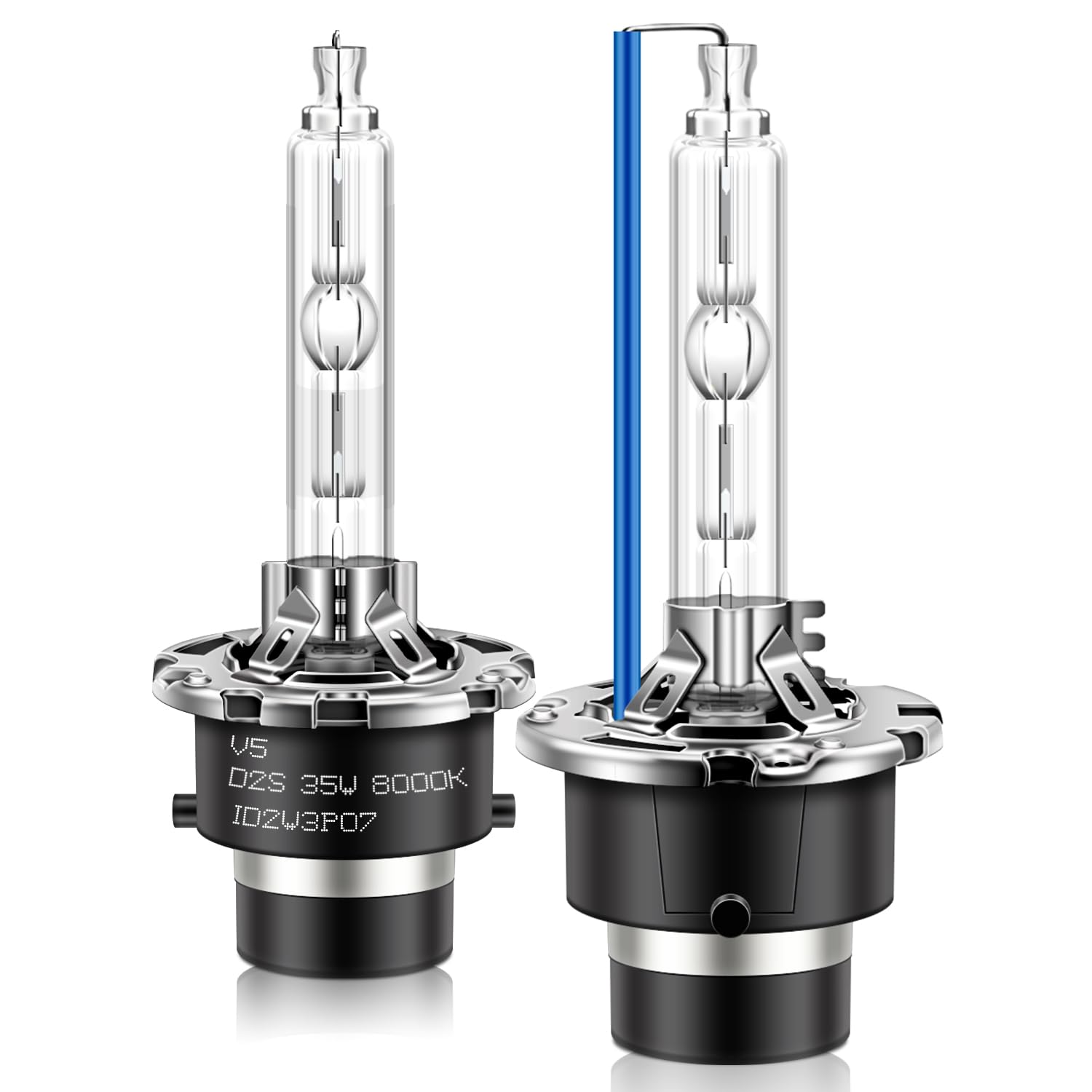 Erato D2S Lampadine Xenon HID per Faro 35W 8000K Lampadine Xenon Kit di Conversione HID con Base Metallica Stent Lampadine Automobili, Sostituzione di Luci Alta Bassa Luce Confezione da 2