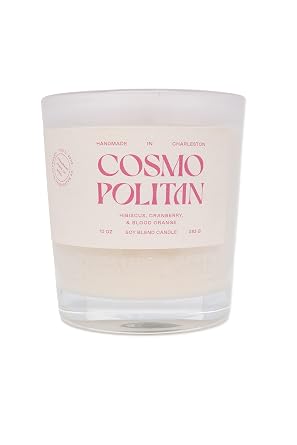 Rewined Candles Cosmopolitan Soy Blend Candle, 10 Ounce, Hibiscus, Cranberry,and Blood Orange