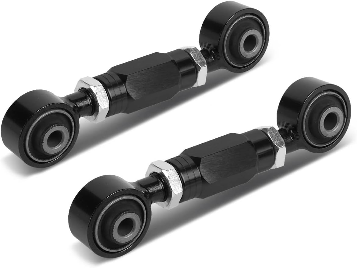 DNA Motoring Adjustable Rear Toe Arms Kit for 88-00 Civic, 90-01 Integra, CRX, Del Sol, CR-V - Black, TOE-R-HC88-T11-BK