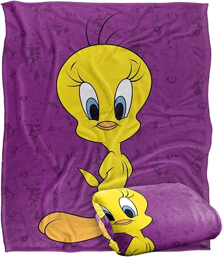 Looney Tunes - Manta de 50 x 60 pulgadas, personaje de pájaro Tweety Silky Touch, manta súper suave