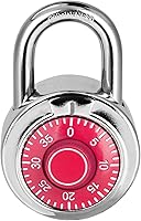 Vista 11 de Candado de combinación de 1 unidad, candado de combinación de esfera fija con diferentes combinaciones, 2 pulgadas de ancho. Placa giratoria azul