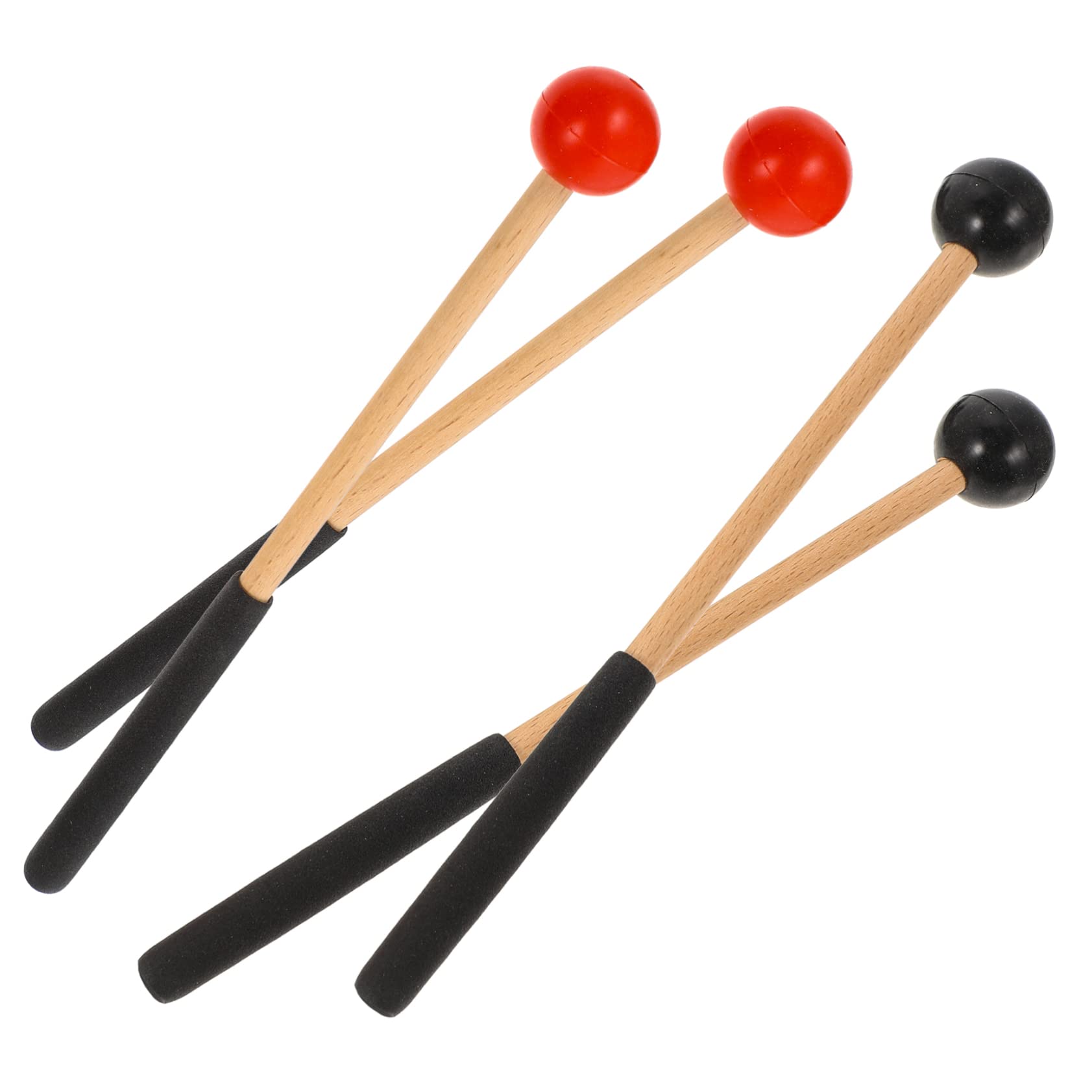 ibasenice 4paires De Pour Marimba Maillets De Percussion Avec Poignée Instruments De Musique Pour Adultes Couleurs