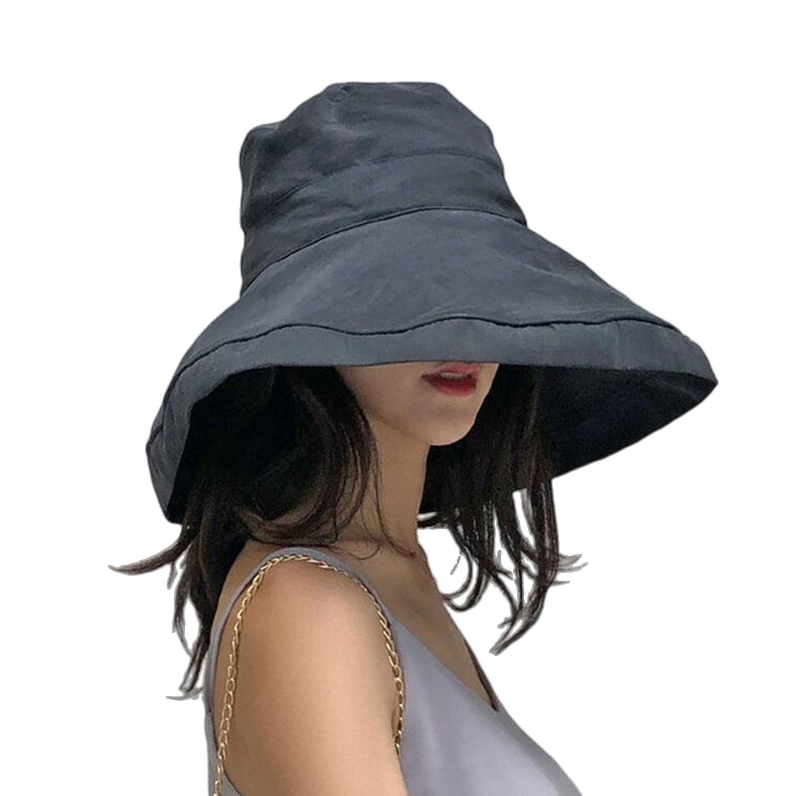 Sombrero de pescador de primavera y verano para mujer, sombrero de pescador plegable para mujer, sombrero de viaje