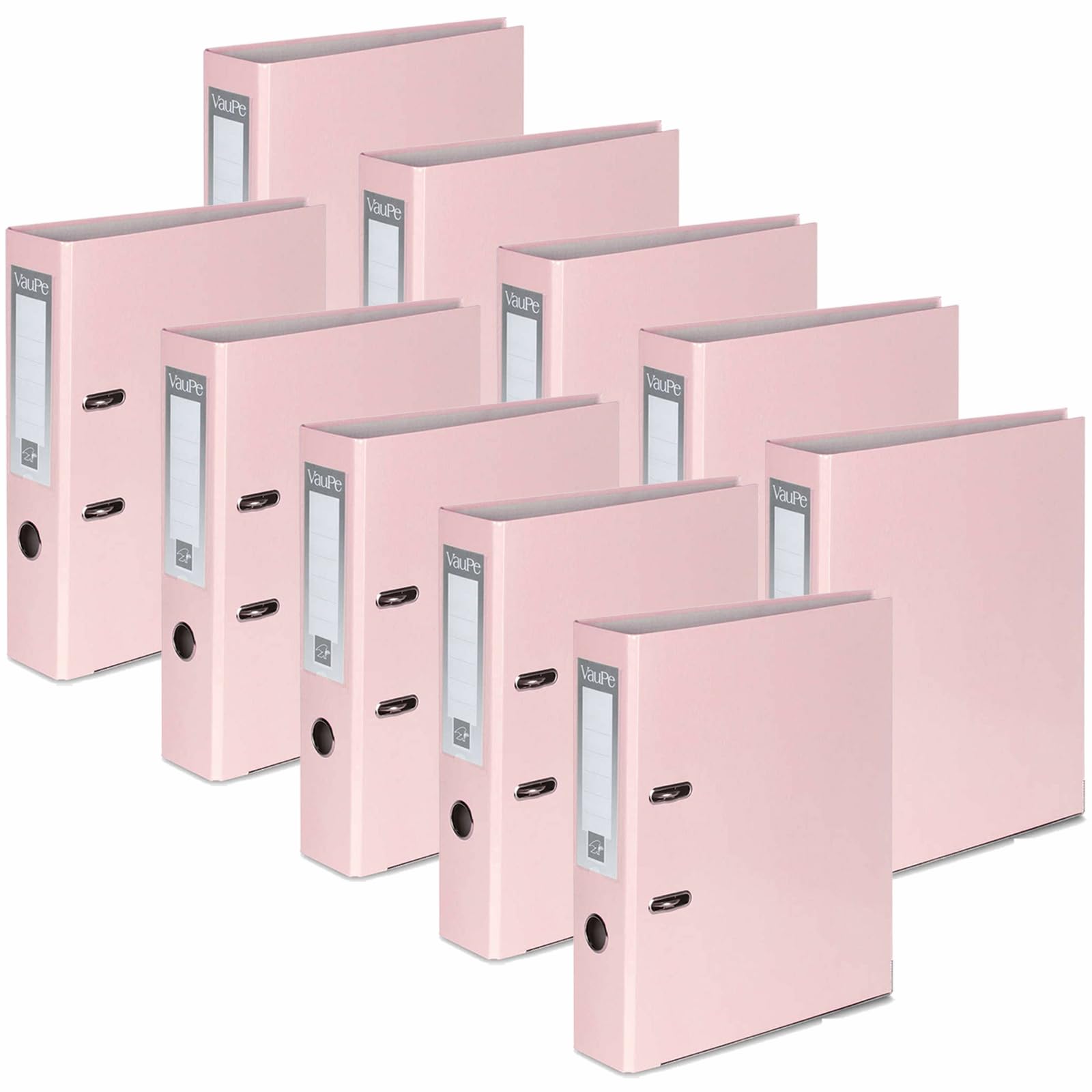 OFFICE CENTRE 10x Pastel Pink A4 Large 75mm Lever Arch File Folder Metal Edge Strengthened Stationery Document Archive Paper Storage Office School Home Easy Filing System 15 Colour Coding Wide Spine โ image 1