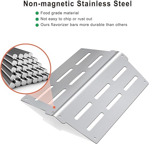 Miniatura 4 de 65505 Deflector de calor para Weber Genesis 300 Series, Genesis ES-310, ES-320, ES-330 con perillas de control frontal, pieza de repuesto de