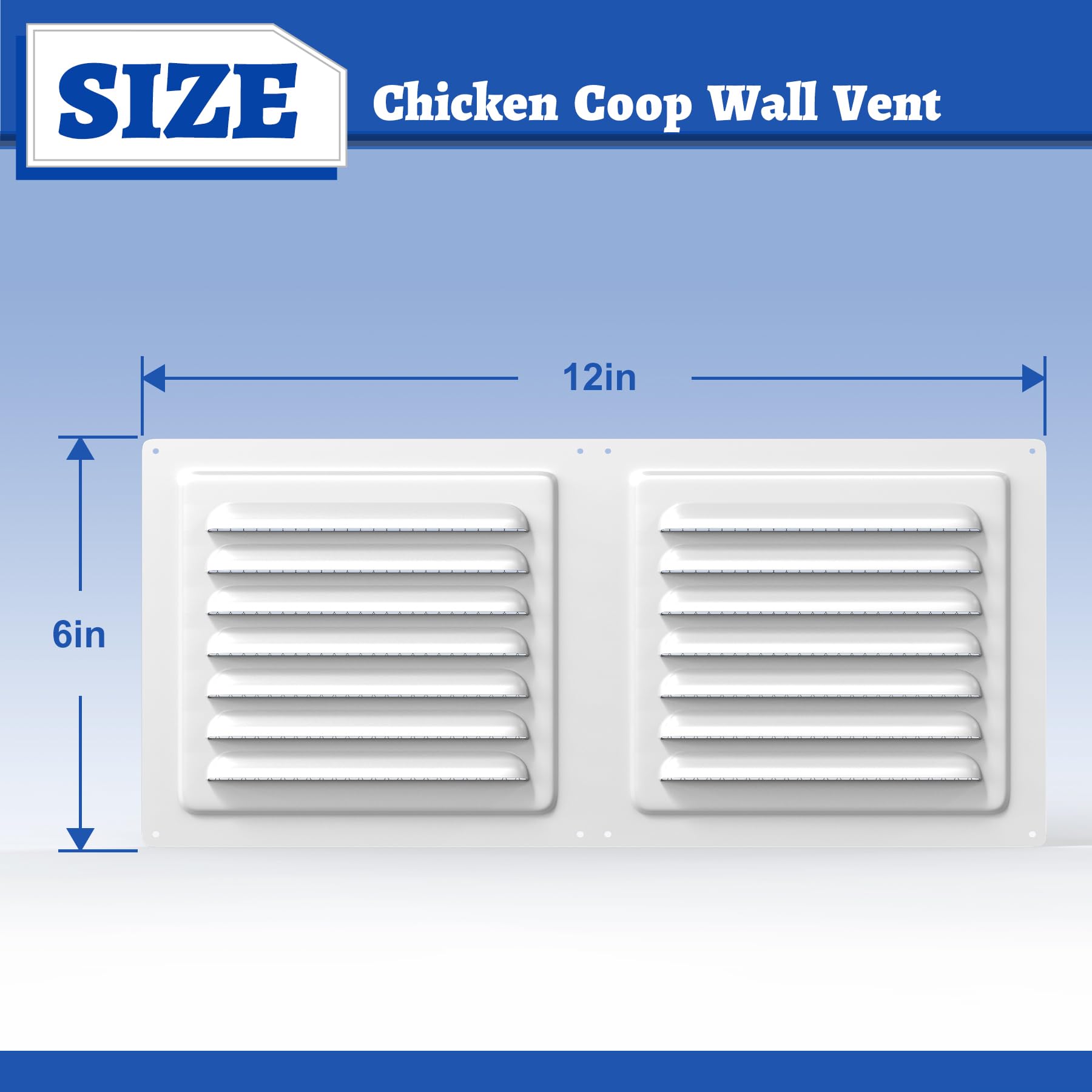 Aazon.co: Wintcofort Chicken Coop Etal Wall Vent, 6" X 6" Etal Shed Vent With Built-in