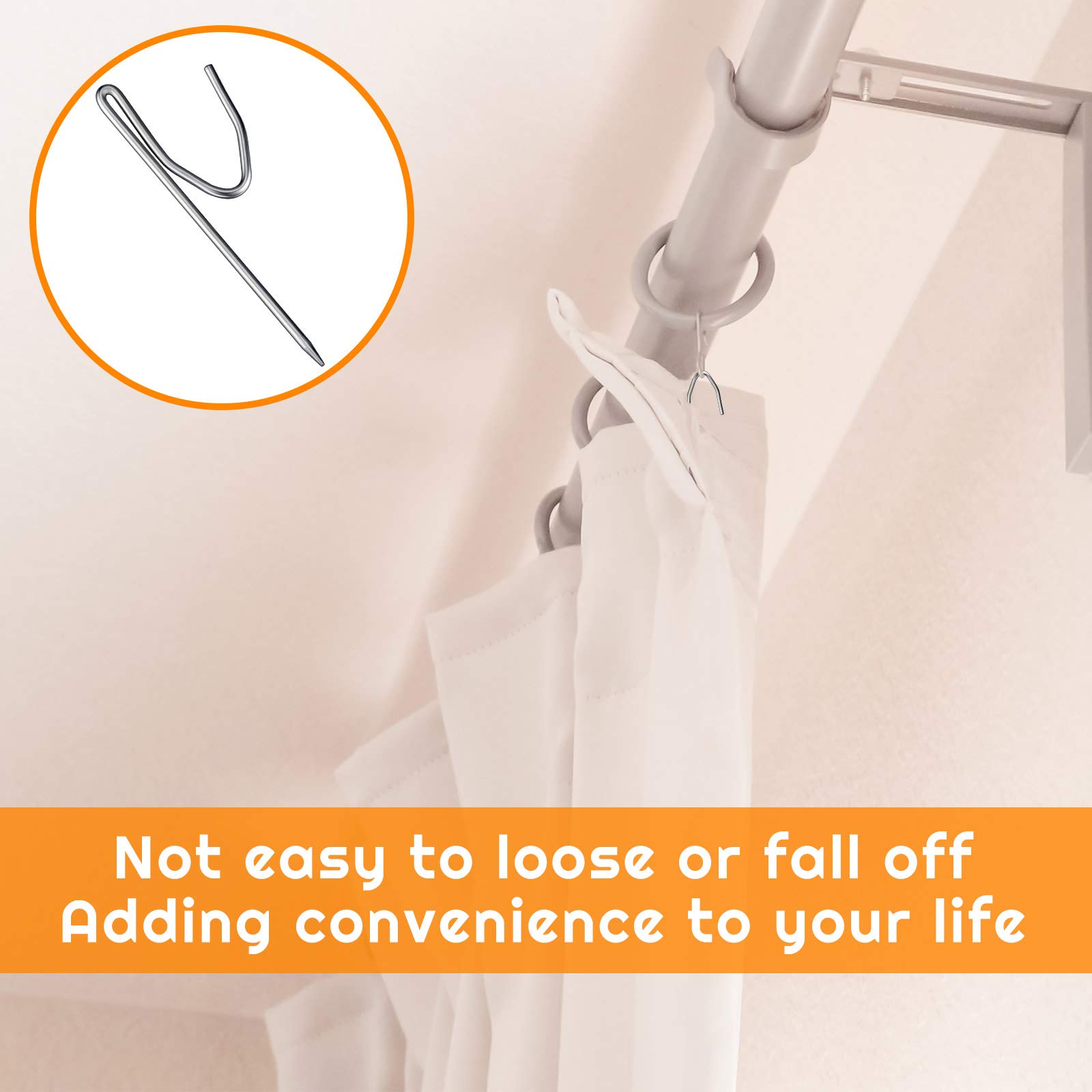 Jetec Drapery Pins Hook Metal Curtain Hooks Long 7 Cm By