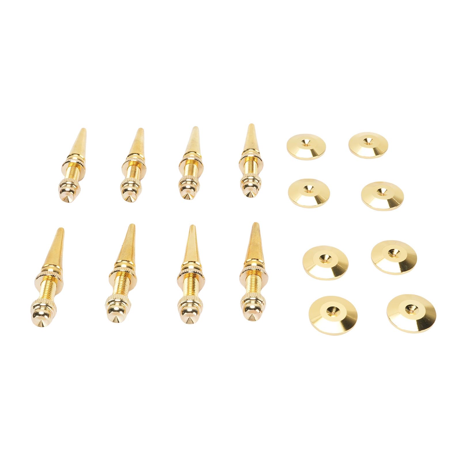 lyrlody Picchi per Altoparlanti Set di Piedini Isolanti in Rame 8 Pezzi Altezza Regolabile con Cuscinetti di Base per Subwoofer e Giradischi Controllo delle Vibrazioni per Altoparlanti Amplificatori