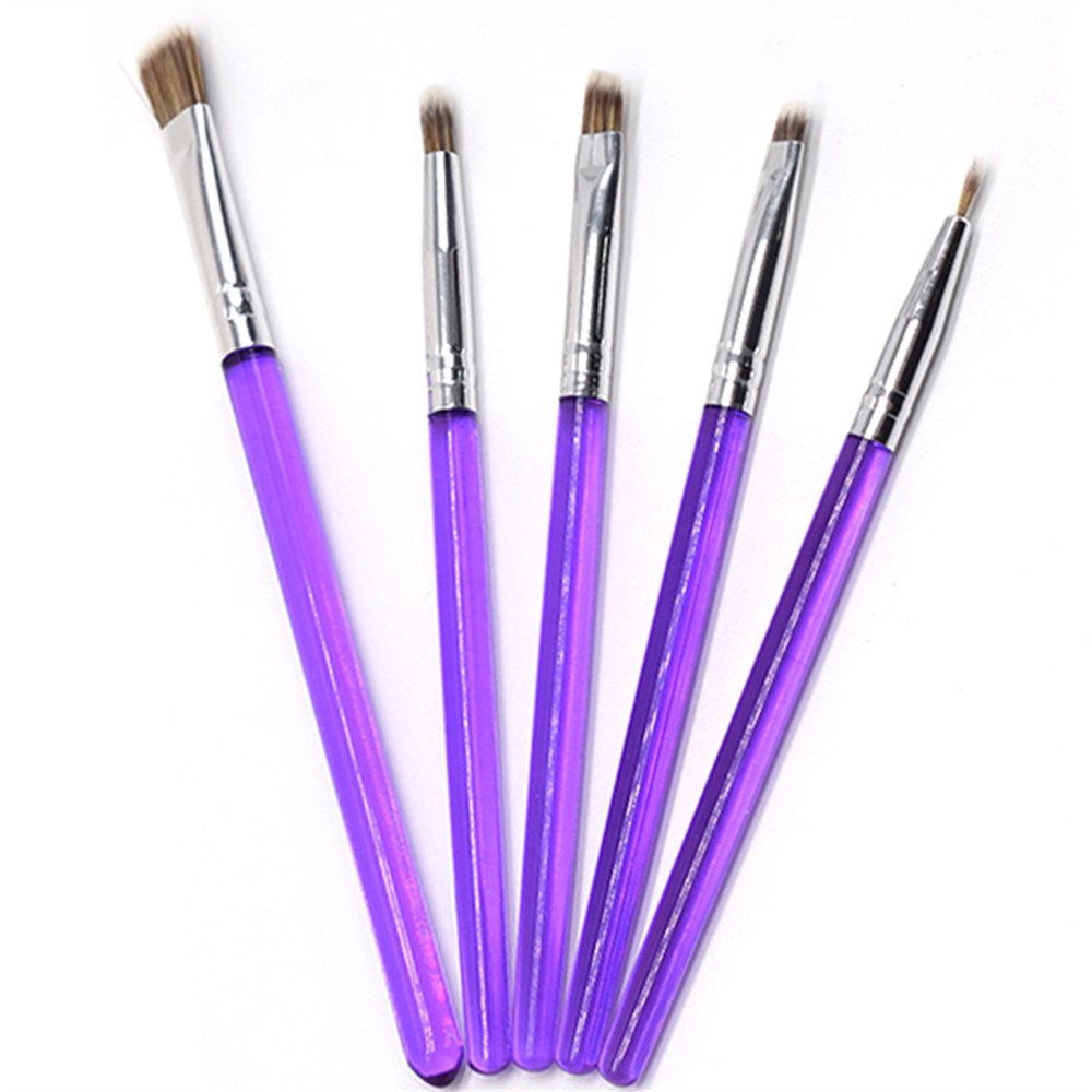 AK ART KITCHENWARE Sugar Cookie Brushes Set Gum Paste Flower Tools Fondant Cake Decorating Supplies Bakeware Kitchen Utensil Bakery Tools (Set of 5pcs)