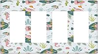 Vista 37 de Baby Turtle - Cubierta decorativa de pared para interruptor de luz de palanca de 1 banda, lindas tortugas subacuáticas, placa frontal eléctrica