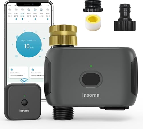 Miniatura 11 de Temporizador de agua WiFi de 2 zonas, entrada de latón, temporizador de aspersor para manguera de jardín, control remoto por aplicación