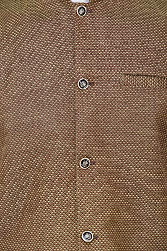 Gilet marron taille 58 Exotic India avec tissage losanges