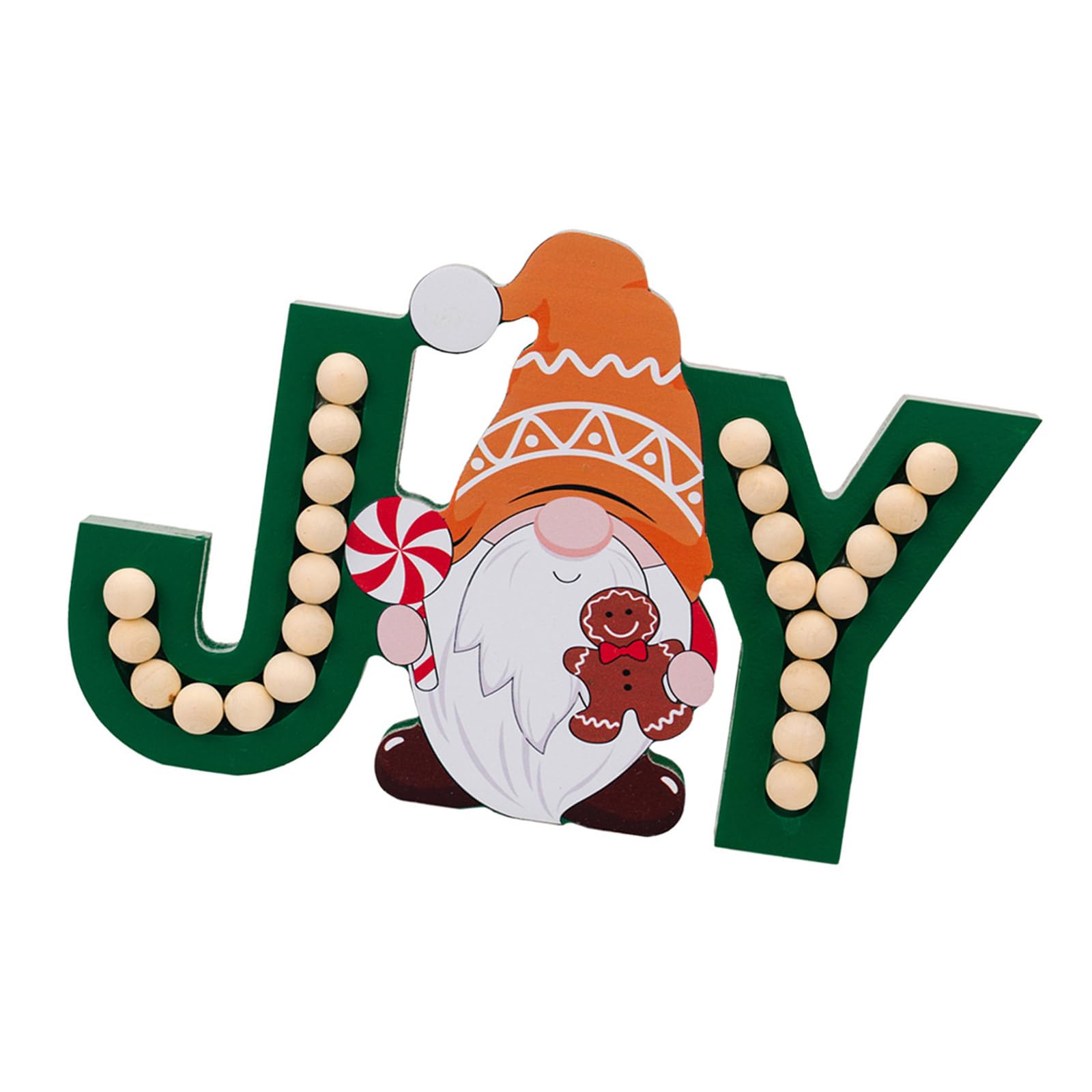 Tsophreniq Gingerbreads/Dwarf Statue with Gift Bag Ornament Festival Home Decoration Wood Sculpture Party Supplies Elegant Desktop Ornament