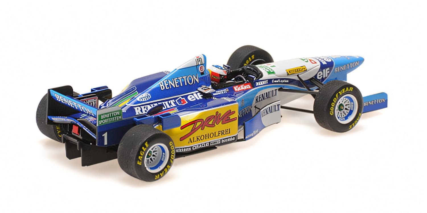Minichamps 517950701 1:43 Benetton Renault B195-Michael Schumacher-Vincitore GP di Francia 1995 Auto in Miniatura, Multicolore