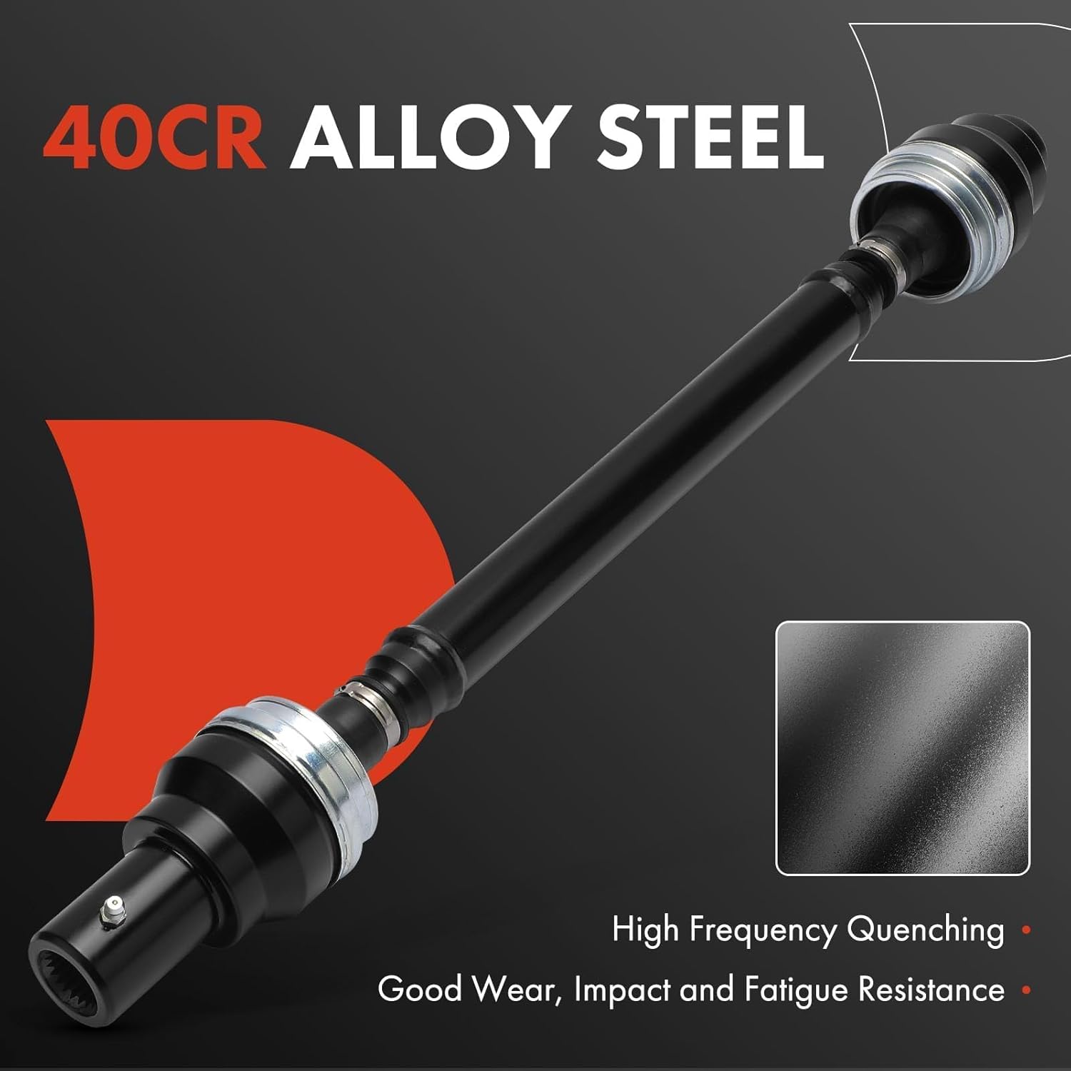 A-Premium Front Complete Drive Shaft Prop Shaft Driveshaft Assembly Compatible with Polaris General 1000 2018-2022