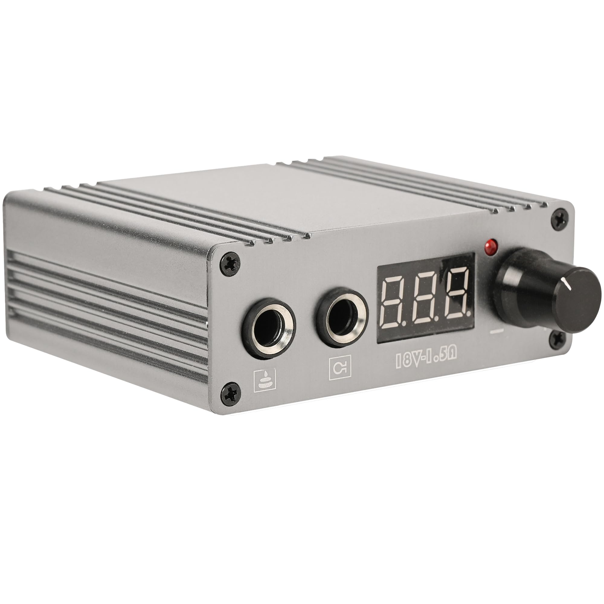 tattoo gizmo Tattoo Power Supply - Mini Tattoo Machine Power Supply Box Dual Digital Real-Time Display Adjustable Tattoo Power Supply Mount Digital Dual for Tattoo Supplies Tattoo Kit - Silver-picture-23