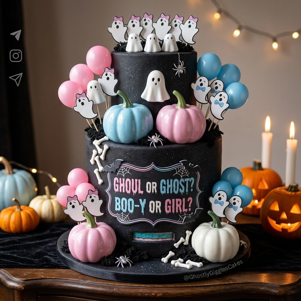 Halloween Little Boo Ghost Cake Decoration