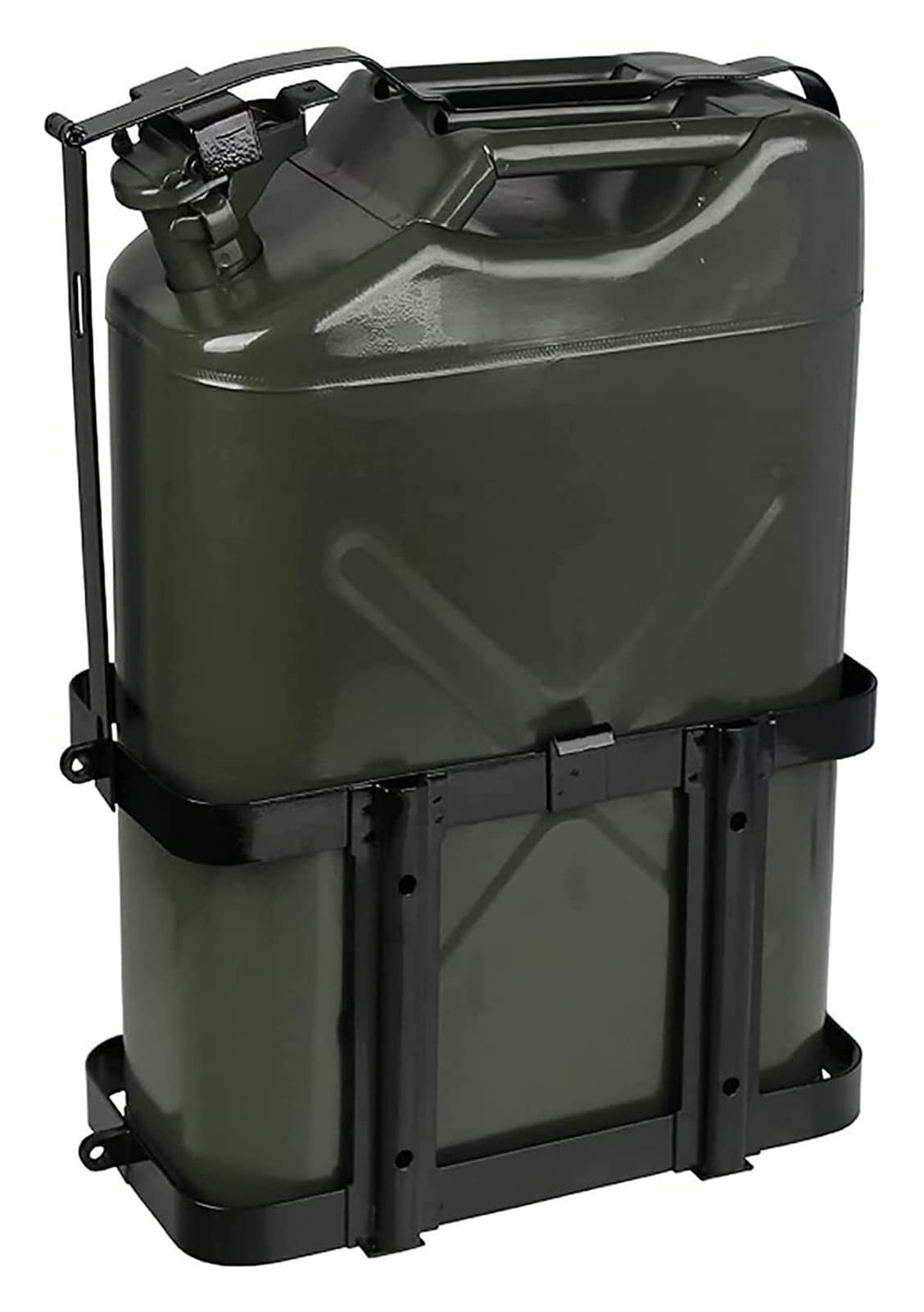 Kanister, Benzin, Diesel, Kraftstoffkanister Metall - Ausgießer aus Metall für Kanister Metall - mit Düse aus Kunststoff - für 20 Liter Metallkanister - geeignet für Benzin, Diesel und Öle -