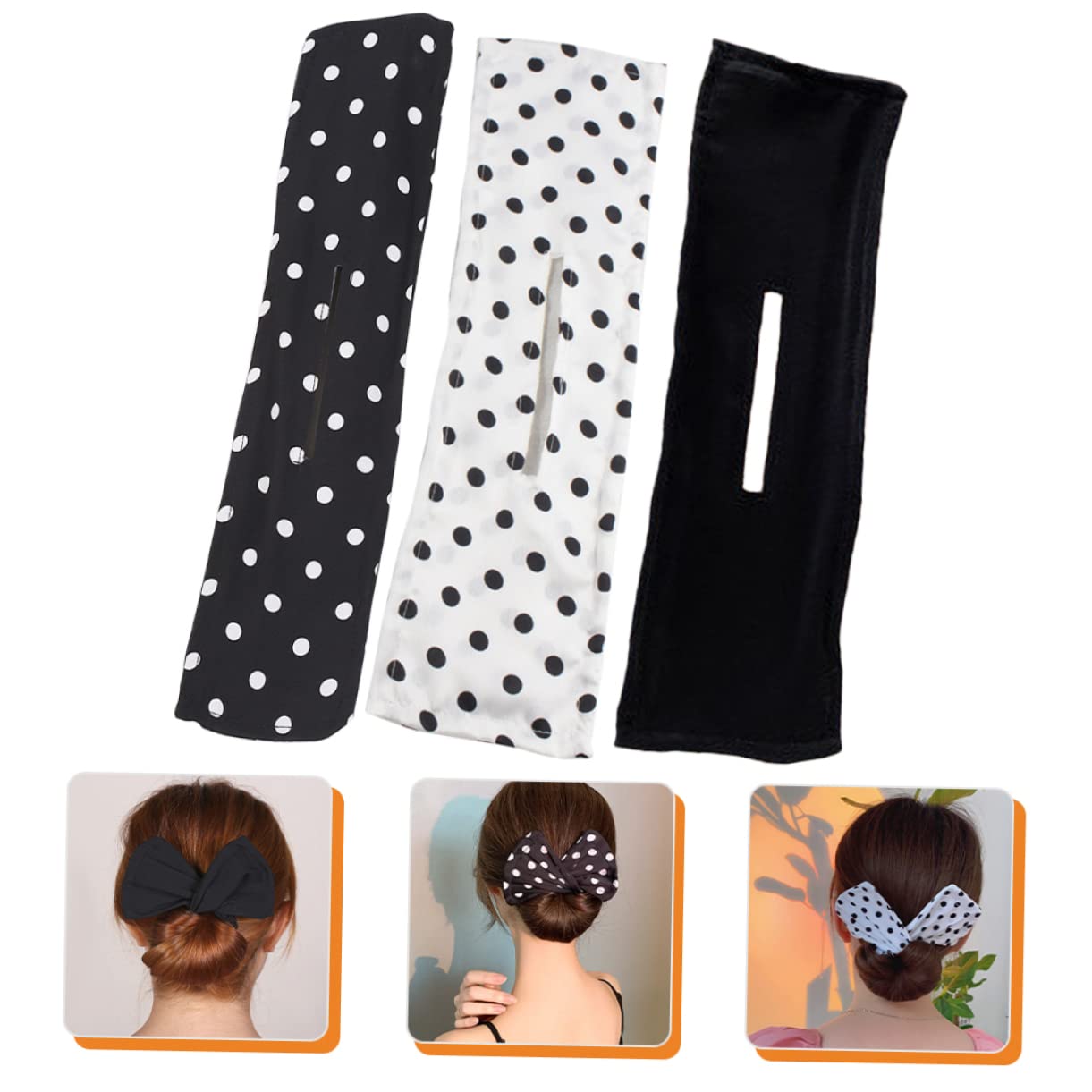 3pcs Hair Bun Maker Donut Lazy Hair Curler Bun Shaper Crimpers for Styling