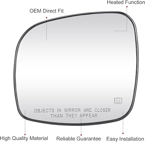 Miniatura 3 de Espejo exterior con calefacción lateral derecho para Chrysler Town&Country 2008-2016, Dodge Grand Caravan 2008-2020, RAM CV 2012-2015, Volkswagen