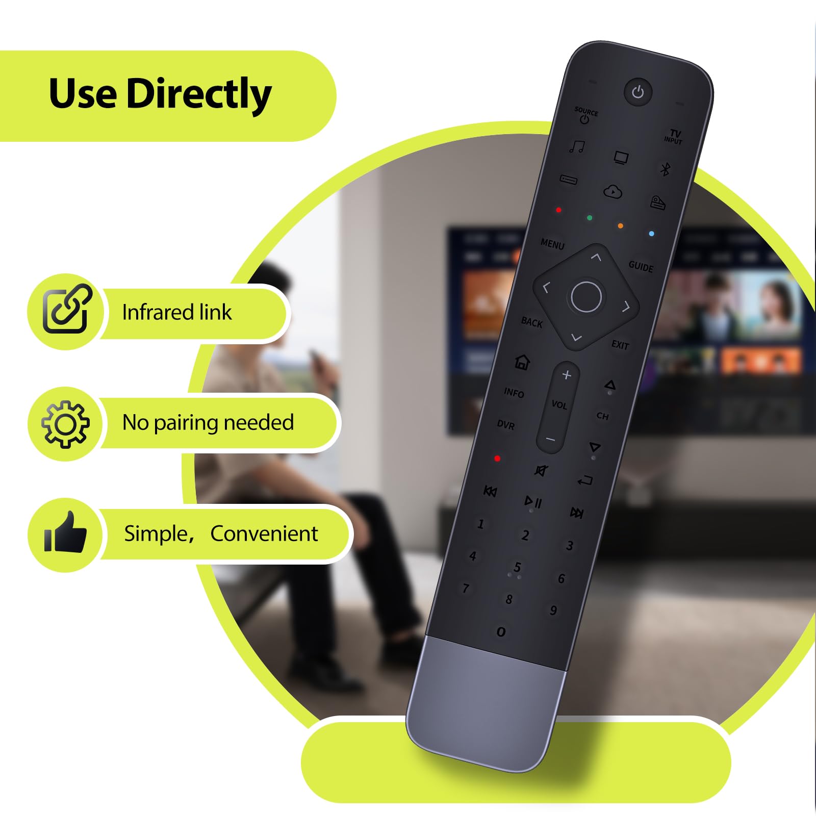 Telecomando adatto per Soundbar Bose 300 500 600 700 900 (con retroilluminazione)