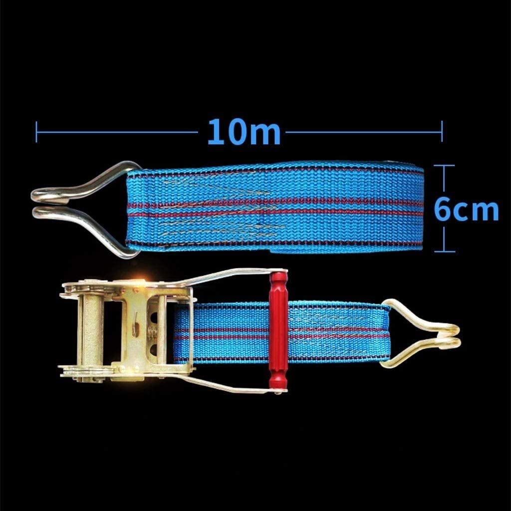 Correas de Amarre con trinquete 2.4 IN - tracción de 3 toneladas - Correas tensoras con Gancho en J Doble Correas de Amarre Vehículos Grandes y pequeños Cinturones agrupados de Carga Correas de trin