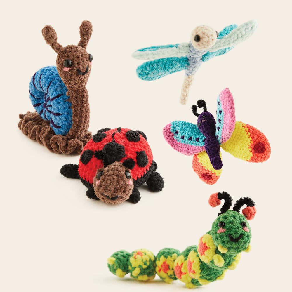 Sirdar Happy Chenille Book 6 Garden Friends Crochet Amigurumi Pattern Book