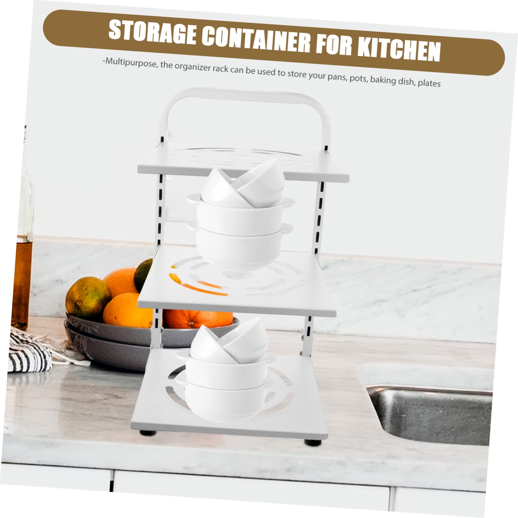Griglia Per Padelle A 3 Livelli Per Impieghi Gravosi Contenitori Cucina Organizer Multistrato Regolabile Organizzatore Per Utensili Da Cucina
