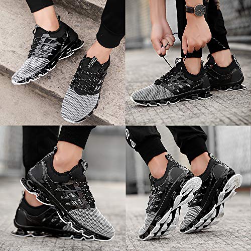 SKDOIUL Men Walking Sneaker Men Running Sneakers Casual Running Shoes Youth Boys Sneakers Sport Running Shoes mesh Breathable Mens Trail Outdoor Shoes Grey Size 8 (8066grey41)